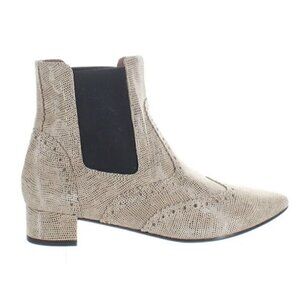 White Mountain‎ Summit Womens 6 Adella Camel Exotic Leather Chelsea Boots 36 New